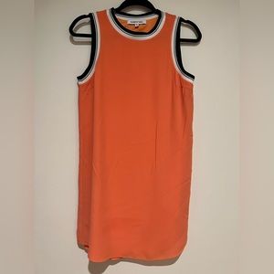 Elizabeth James orange silky dress with lining underneath FAST SHIPPING